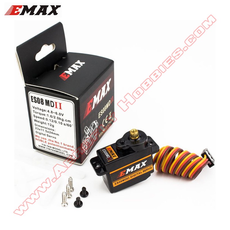 2PCS EMAX ES08MD II  metal gear digital micro servo for align trex 450/250 